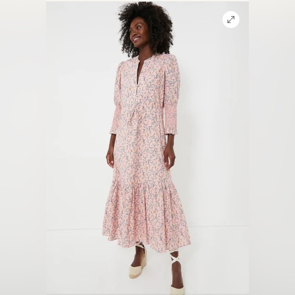 HYACINTH HOUSE Light Pink Floral Lucille Maxi Dress - Picture 1 of 7